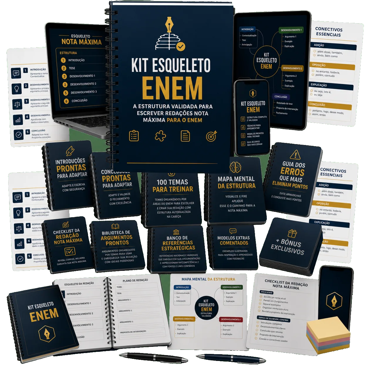Plano Completo — Kit Esqueleto ENEM com bônus