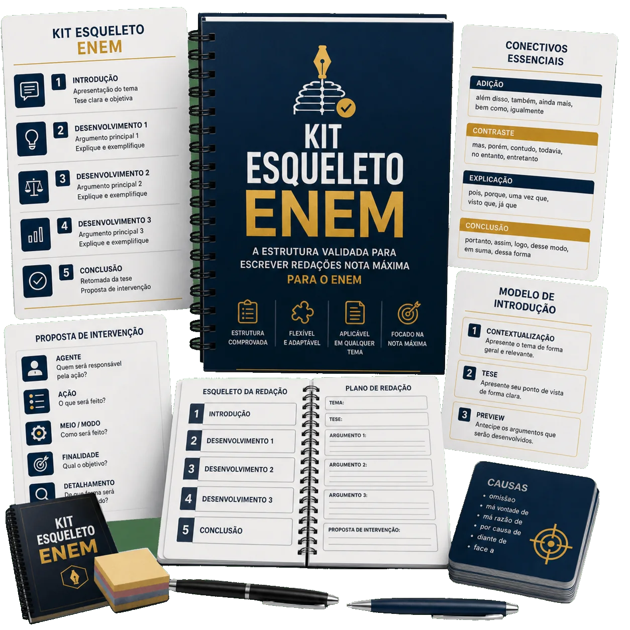 Plano Essencial — Kit Esqueleto ENEM